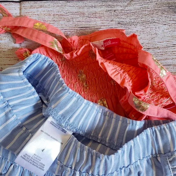 PENELOPE MACK gold pineapple stripe matching set - Picture 4 of 4